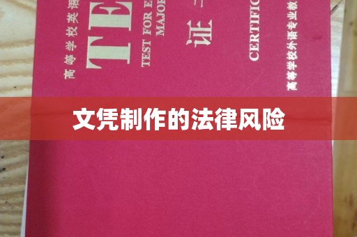 汤阴文凭制作的法律风险