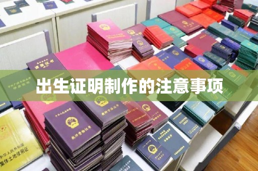 汤阴出生证明制作的注意事项
