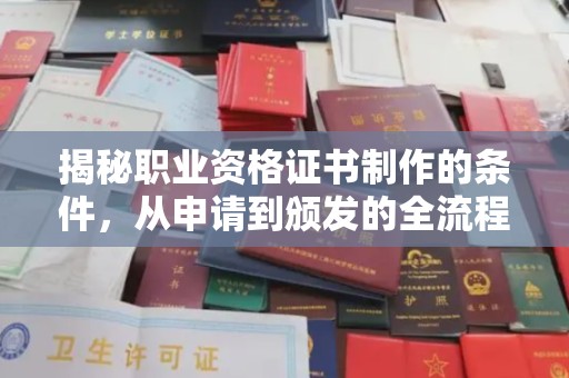 汤阴揭秘职业资格证书制作的条件，从申请到颁发的全流程解析