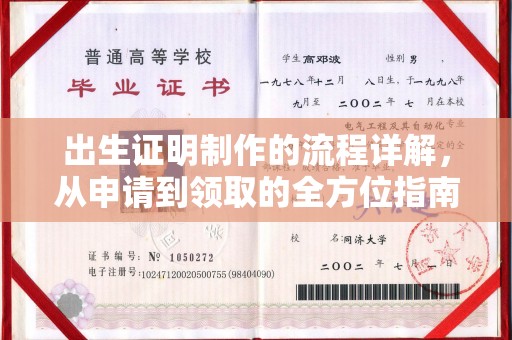 汤阴出生证明制作的流程详解，从申请到领取的全方位指南